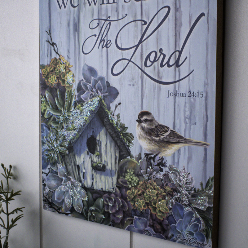 Serve the Lord Wooden Sign with Rope Hanger