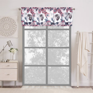 Floral Tailored Window Valance