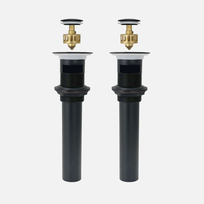 Élan Bathroom Sink Pop-Up with Overflow, Matte Black