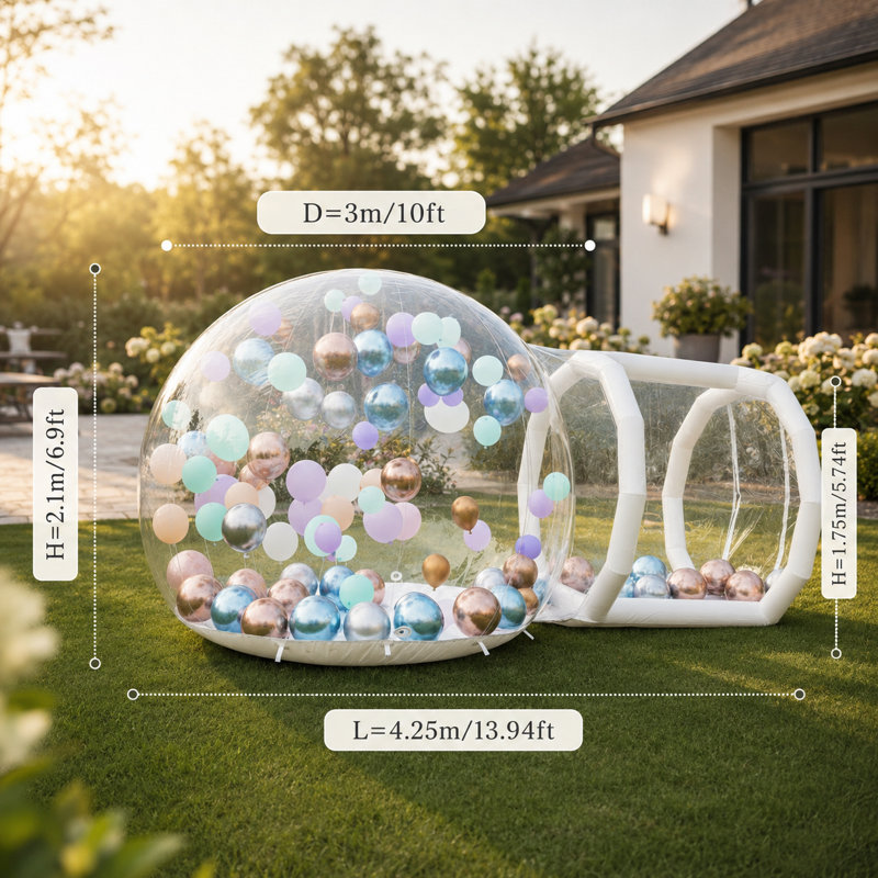 Tente à bulles 10 pi en PVC pour les enfants