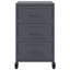 Aneyah 36cm W Steel Bedside Table-447055222