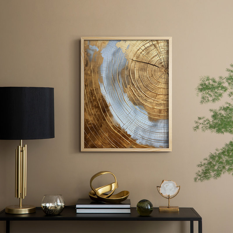 ABSTRACT Series Cxxxi, reproduction encadrée - bois massif, H 11 po x l 9 po