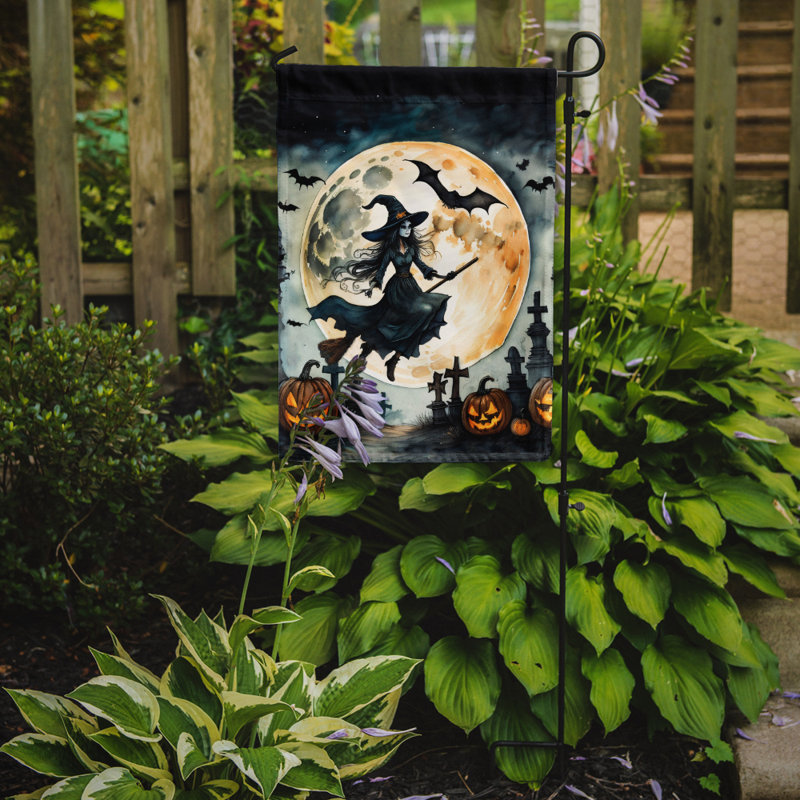 Double Sided 15.5'' H x 11.25'' W Polyester Halloween Garden Flag