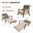 29.92'' Beige 3-in-1 Cotton Linen Foldable Reclining Sleeper/Convertible Chair/Upholstered Sofa Bed/Chaise I 5-Gear Adjustable Backrest for Small Space