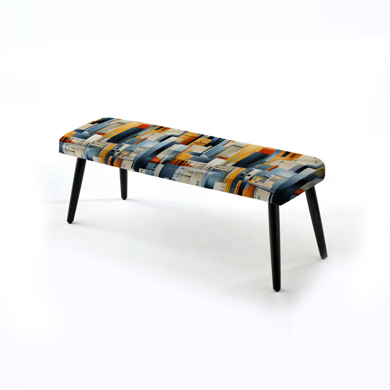Banc rayé noir Cityscape Lines Embrace