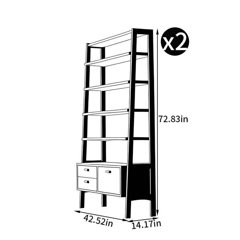 Classic retro style bookcase