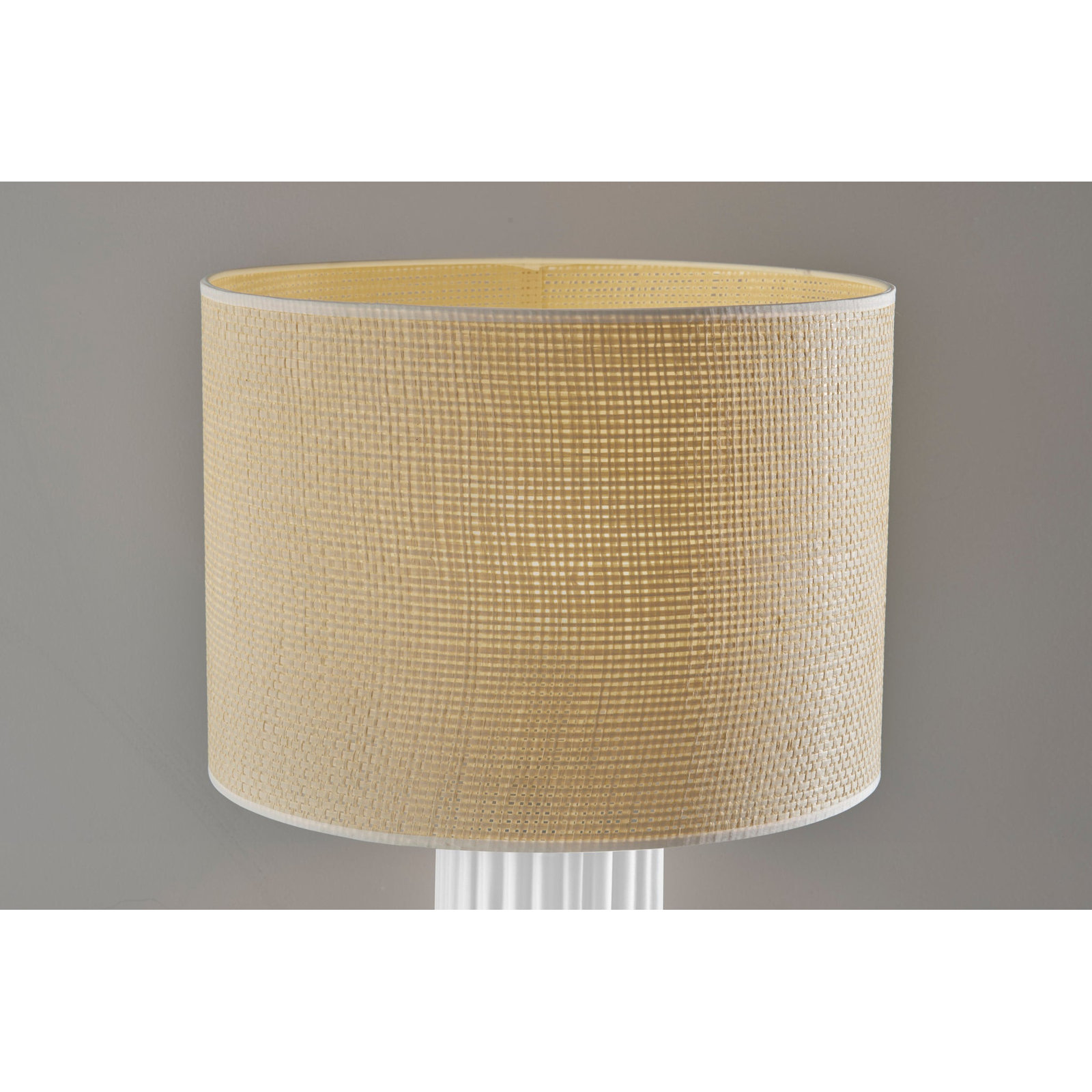 Aldreth Ceramic Table Lamp, White Ribbed, 28.75" H x 15.5" W x 15.5" D