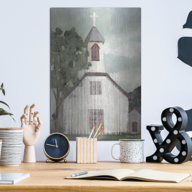 «Church 2» par Stellar Design Studio, August Grove®, art mural en métal, 24 po x 36 po, H 16 po x l 12 po