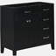 36-inch Bathroom Dresser Without Basin, Only Cabinet Base, Bathroom Cabinet with Drawers, Solid Frame and MDF Board, Black-120406519