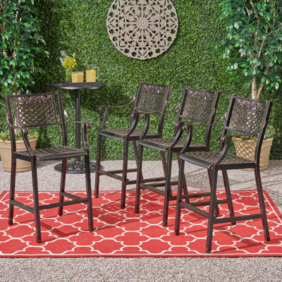 Alletha Metal Outdoor Stool