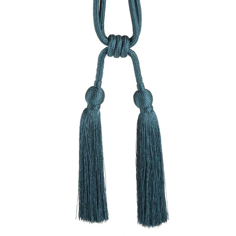 Keena Fabric 10cm Curtain Tieback, Blue/Green