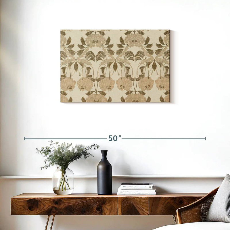 Soie Kerner au design Art nouveau, H 20 po x l 30 po