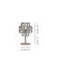 Minigiogali Table Lamp Crystal Smoky Glossy Chrome E26 Ul-1403366009-1403366011