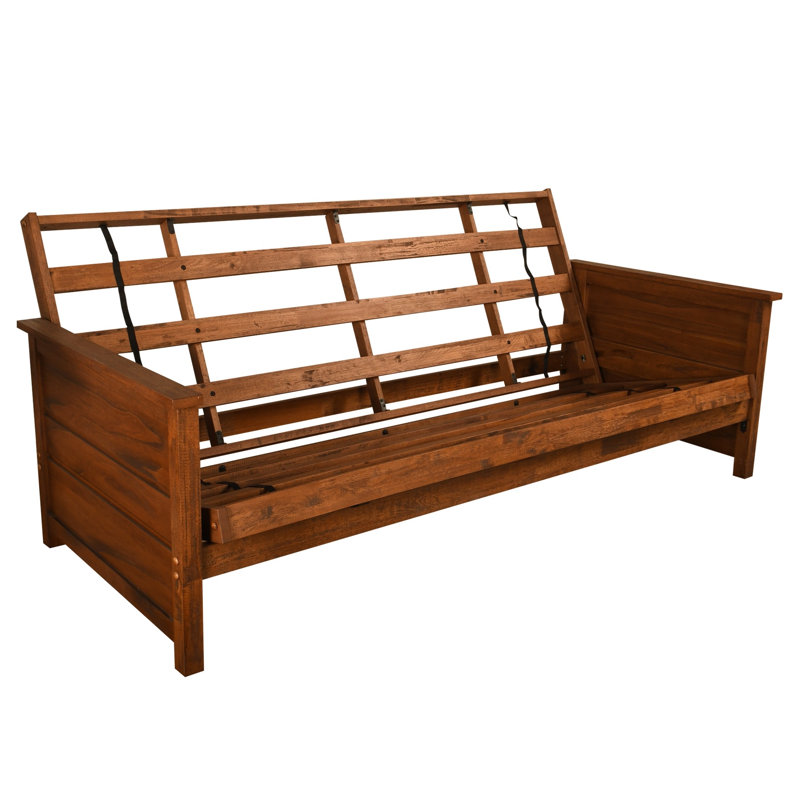 Anders Full / Double 79 " Upholstered Futon and Mattress, Taxi Seaport, Weathered Brown