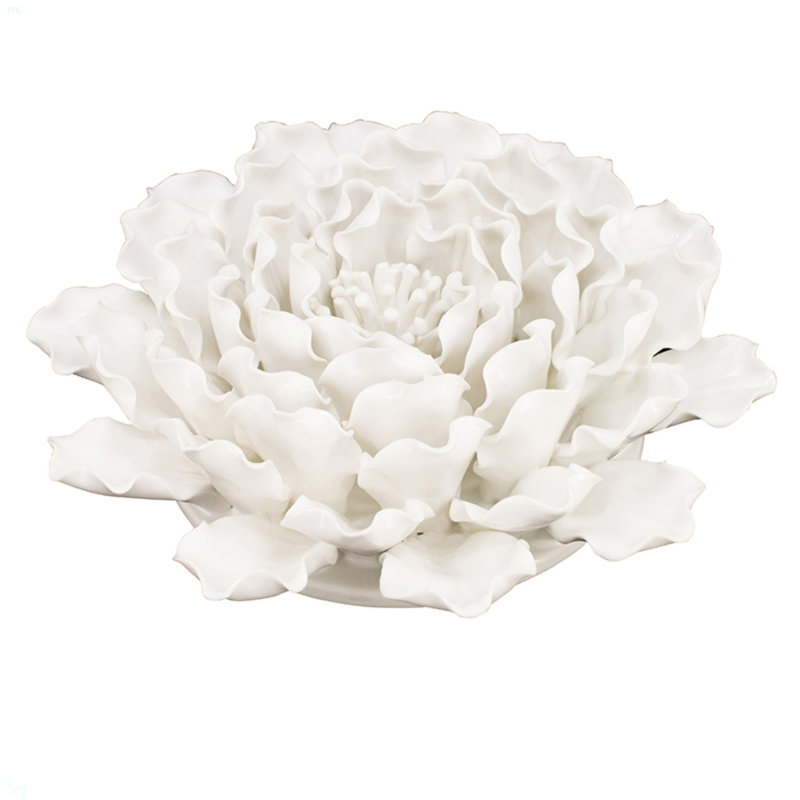 Décoration murale fleur faite à la main D9.3X3 ", H 3,03 po x l 9,33 po x P 9,25 po