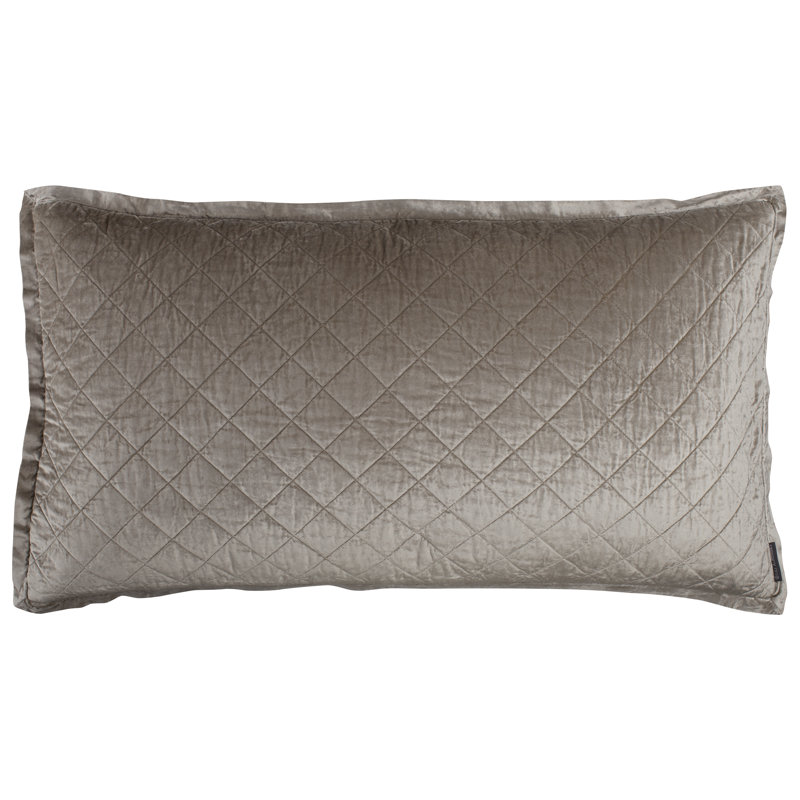 Chloe Velvet Lumbar Pillow Cover & Insert, Fawn, 20" x 36" 