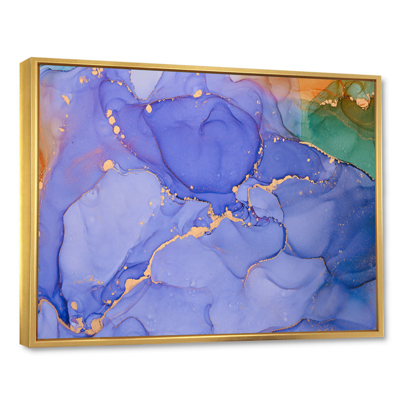 «Mauve», impression sur toile, Cadre flottant doré, H 12 po x l 20 po x P 1 po
