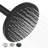 High Pressure Shower Head Rain Shower Head Matte Black Modern Design Round Rainfall Showerhead, Single Function Easy To Clean 8" Face-119378424