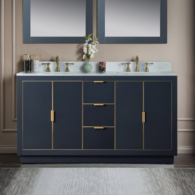 Venice 60"x21"x33" Solid Wood Bath Vanities