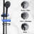 10" Rainfall Shower Head And Handheld With Matte Black Slide Bulb Large Rain Collection