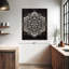 Impression sur toile noir et blanc Mandala-1381979264