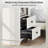 MDF 2-Drawer Jameson With Outlet, Black Brushed Handles, 19.7X13.8X25.8In - 1Pc-913845076