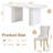 63" Oval Dining Table Set Of 5, Modern Minimalist Cream White Double Base Dining Table, 4 White Velvet Dining Chairs With Gold Stainless Steel Legs, Nailhead Trim-122739147-122739146