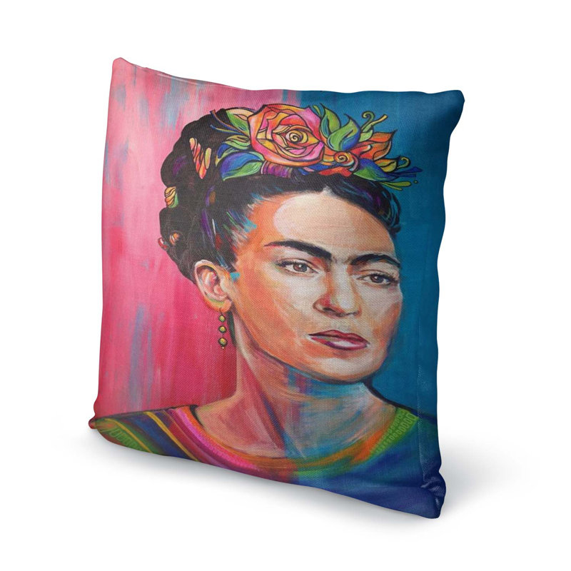 Cotton Blend Outdoor Reversible Throw Pillow, 26" x 26"