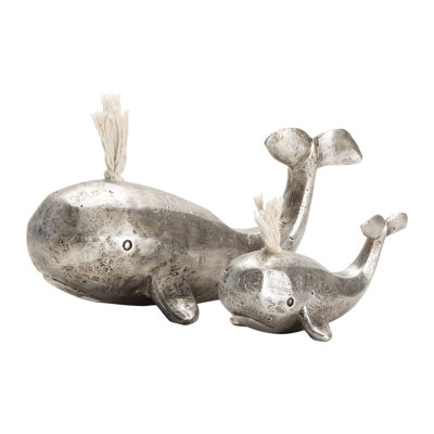 Whale Family 2-Piece Sculptures