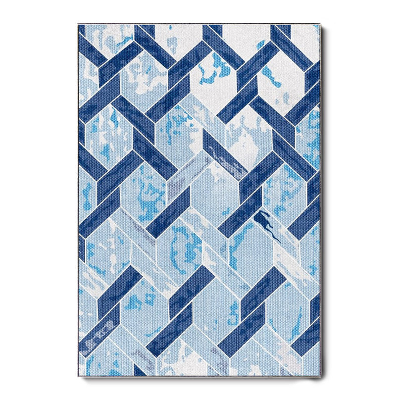 Tapis en coton Deonte, Tapis de couloir 3 pi 11 po x 9 pi 10 po