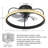 20" Keymon 5 - Blades LED Standard Ceiling Fan with Remote Control and Light Kit Included