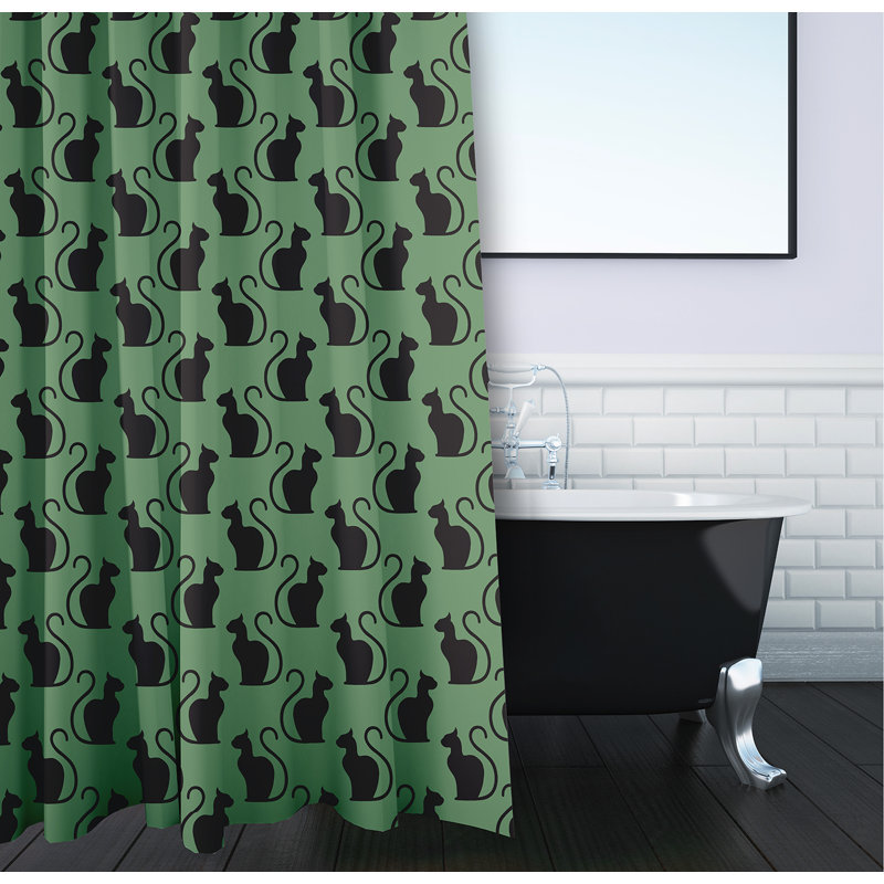 Rideau de douche simple Eternity, Sauge