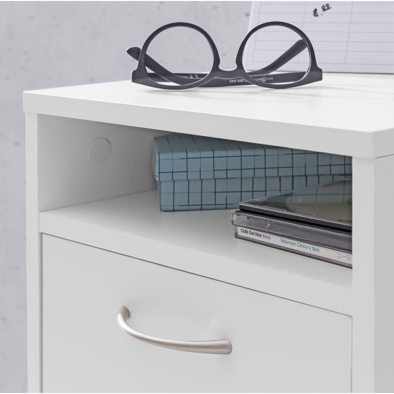 33 cm W 1 -Drawer Filing Cabinet, White