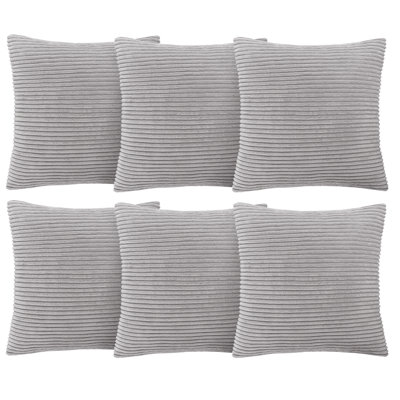 Aspire Homeware Striped Square Velvet Cushion Cover