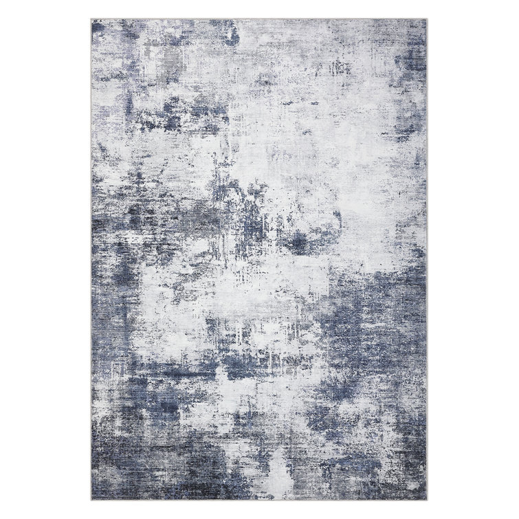 Abstract Machine Washable Rug Non-Slip Area Rug Modern Design Rug Durable Floor Carpet Easy-Cleaning Rug