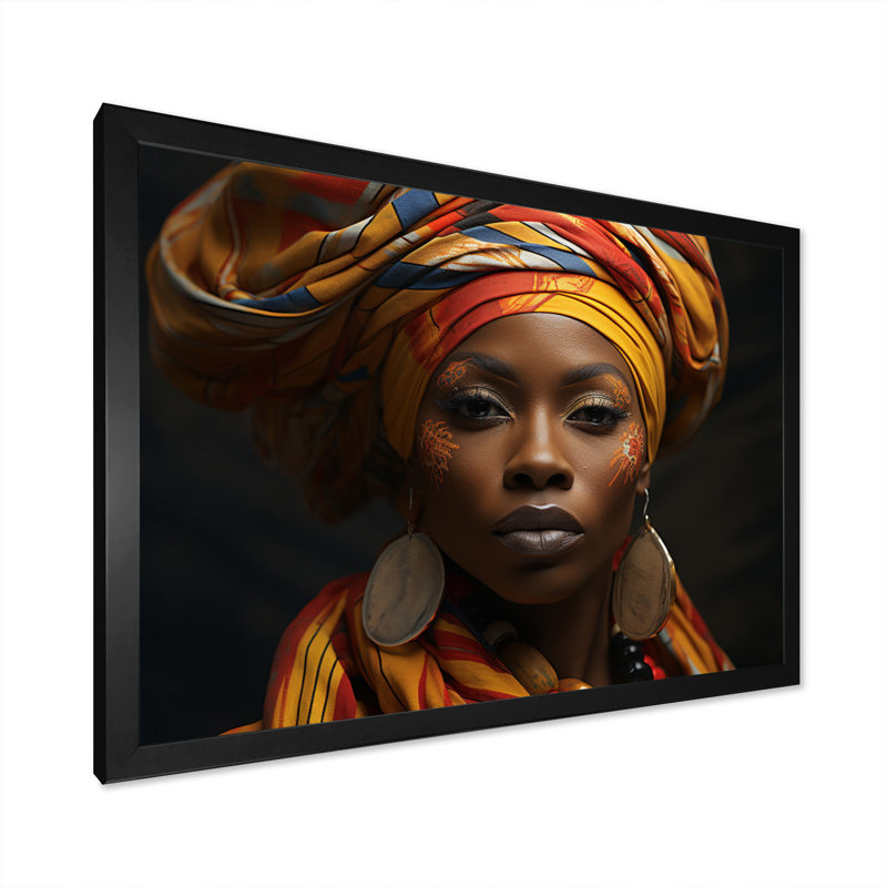 Voix sur toile, art africain-américain, H 30 po x l 40 po x P 1,5 po, Cadre photo noir