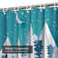 Snow Forest Blue Sky Winter Mountain Shower Curtain with 12 Hooks-1522193406