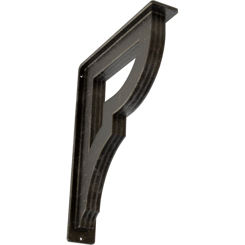 Support en fer forgé Bradford, Argenté antique chaleureux, H 12 po x l 2 po x P 10 po