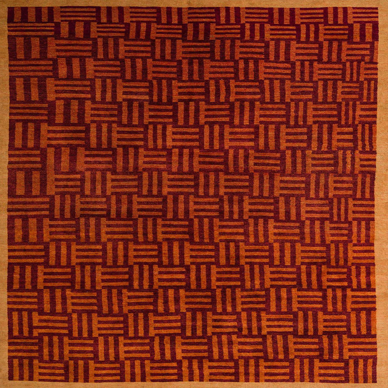 Abstract Indoor Rug, Square 5'