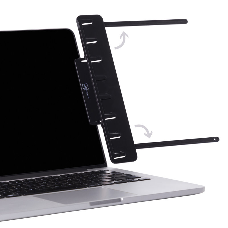 Black Adjustable Clip-On Monitor Document Holder