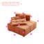Chaise de salon sans accoudoirs avec dossier amovible. Conception de ligne irrégulière pour un look. Amusant. Texture de peau de suède. Solutions de sièges personnalisables. Mousse haute densité relaxante. . 33,1 po de profondeur x largeur
