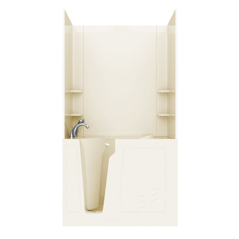 Baignoire à air 52" x 29" flagstaff, Biscuit, Gauche