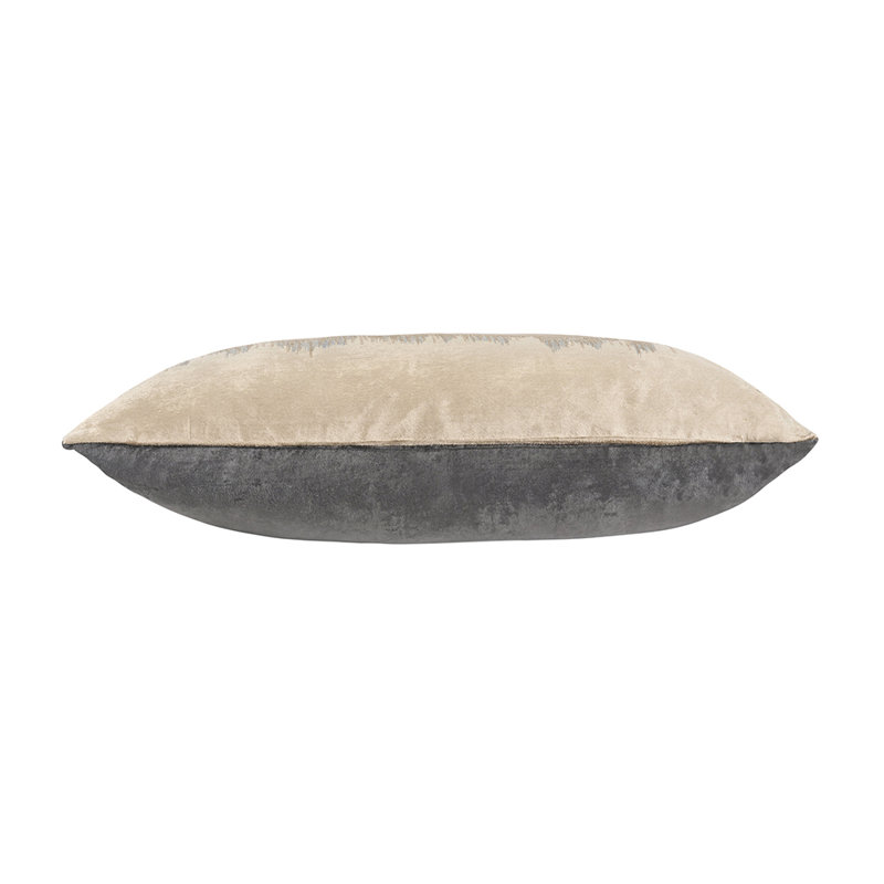 Mira Velvet Pillow Cover & Insert, Beige, Square, 22” H x 22” W