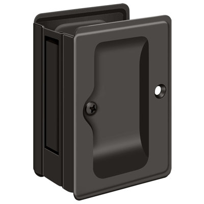 Deltana SDPA325U10B HD Pocket Lock, Adjustable, 3-1/4" x 2-1/4" Passage in Oil-rubbed Bronze