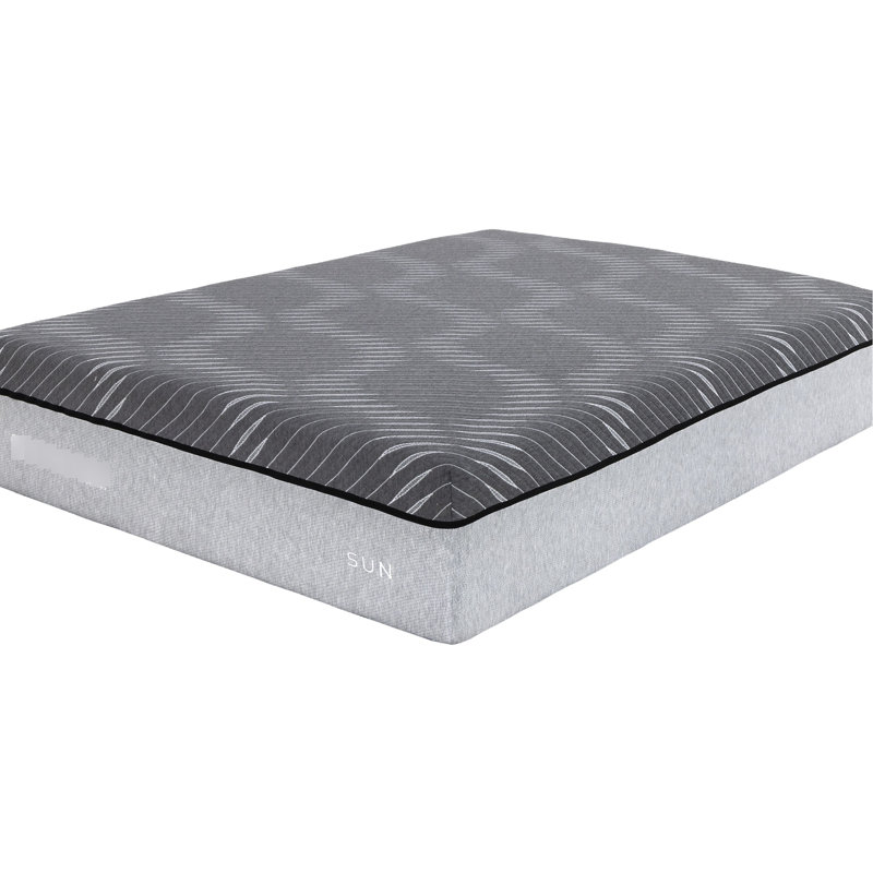 Grand matelas de 14 pouces avec ressorts ensachés, mousse à mémoire de forme et couches, comprimé, roulé, couleur grise, housse de protection contre les chutes d'eau douce 14 pouces, grand, matelas, combinaison de ressorts,