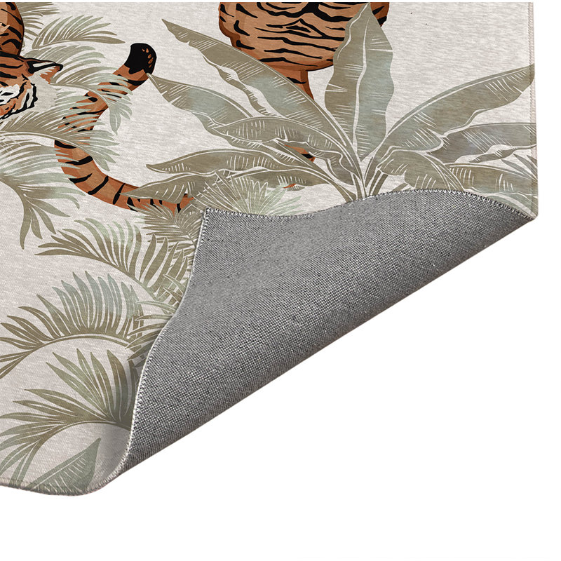 Tapis intérieur antidérapant Rumble In the Jungle, Rectangle 5 pi x 7 pi