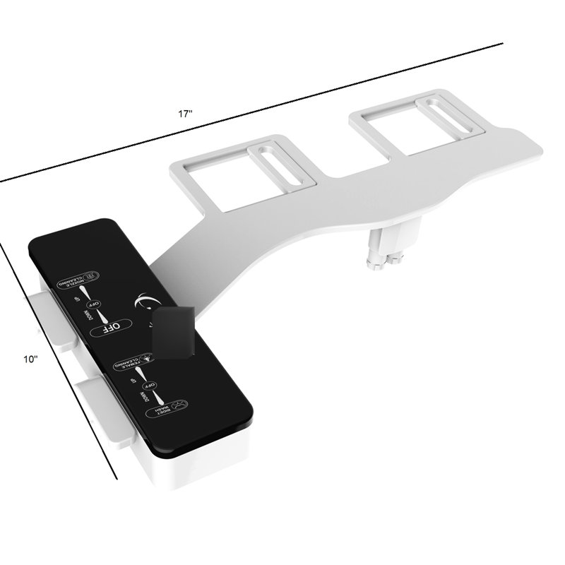 Bidet à écran tactile blanc pour toilette avec double jet, auto-nettoyage et régulation de l'eau