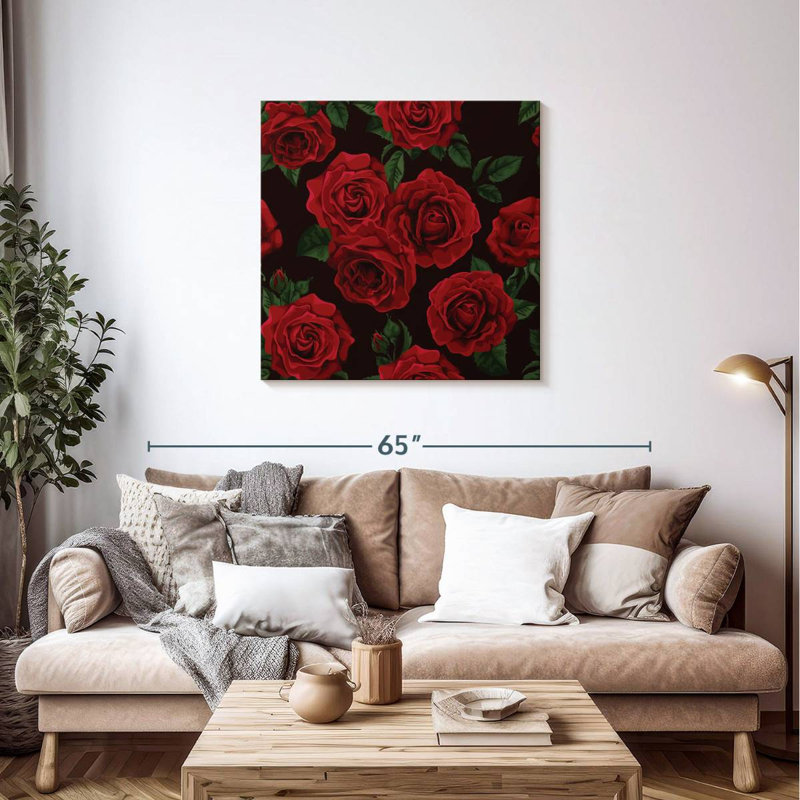 Harnek élégantes roses rouges, H 36 po x l 36 po