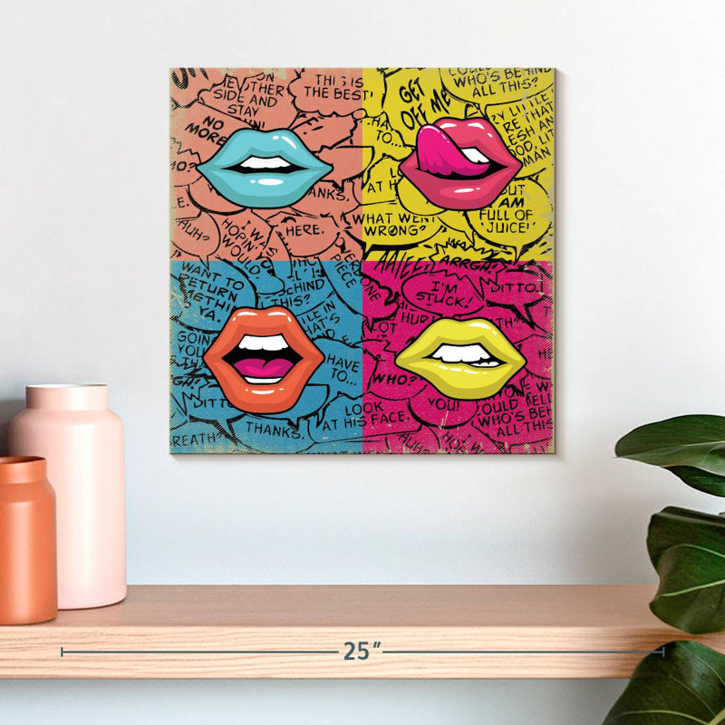Shuttleworth Comic Lips, 16" H x 16" W