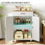 Petit îlot de cuisine avec armoire de rangement et tiroir, chariot de cuisine sur roulettes avec porte-épices et porte-serviettes-498983372